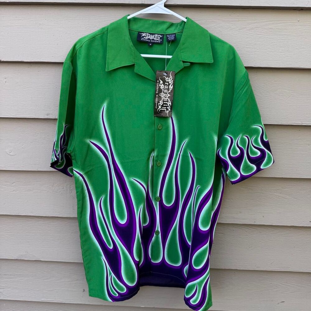 Affliction Men's Green Shirt